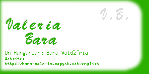 valeria bara business card